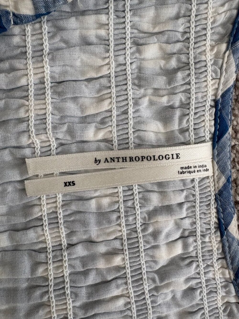 Anthropologie Gingham Smocked Midi Dress like new - Picture 8 of 12